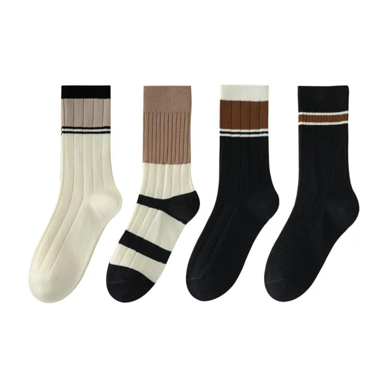 XXLLG Mid Calf Socks Women's 4 Pack-4