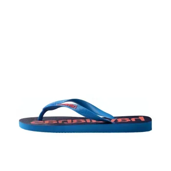 Havaianas TOP LOGOMANIA Flip Flops Low Heel Men's Black Blue Orange