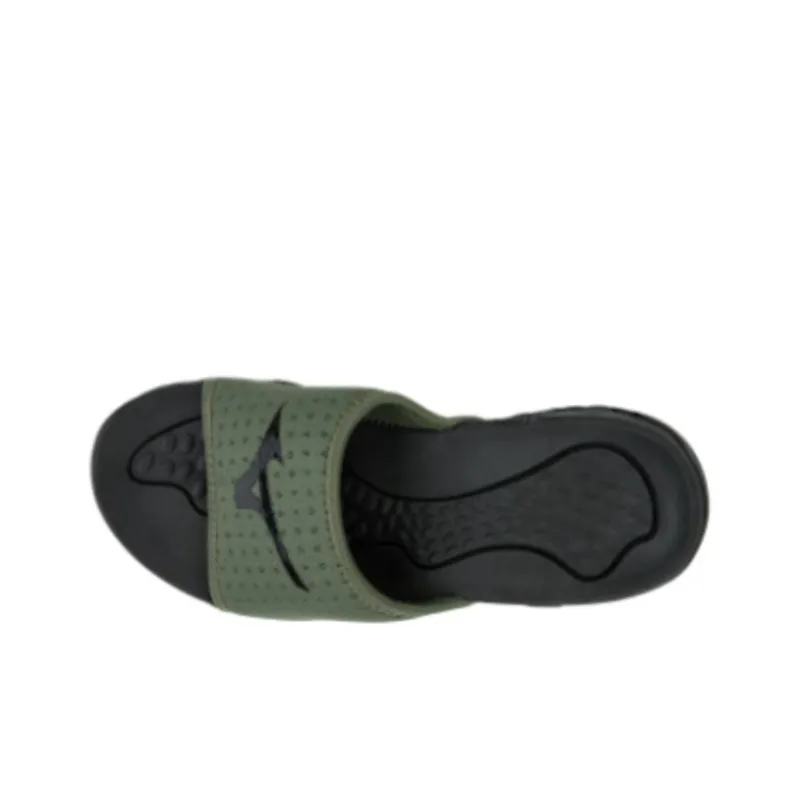 Mizuno Grip Slide Slide Slippers Unisex Black Green-3