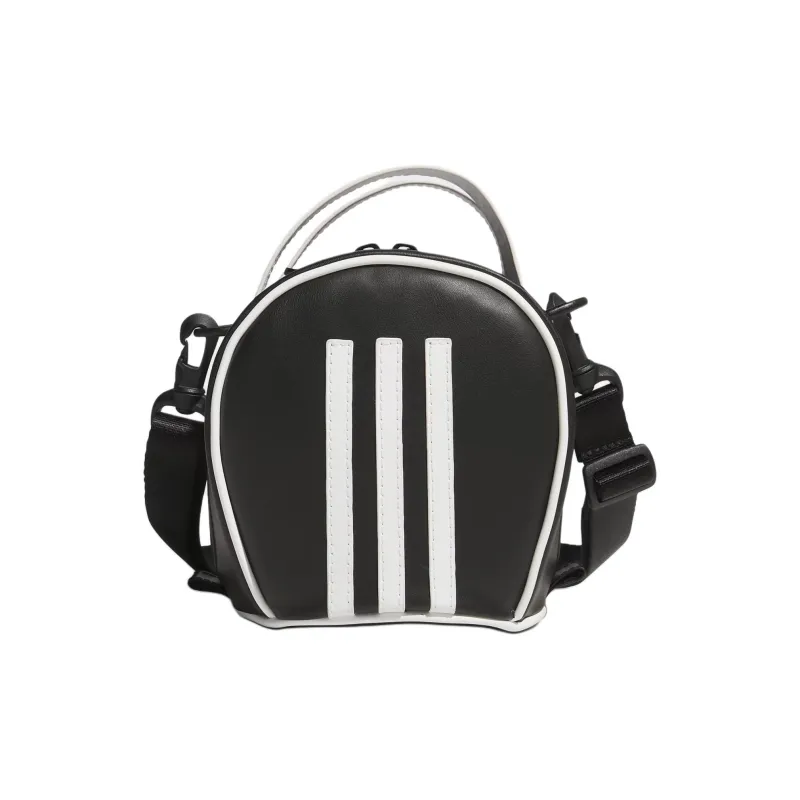 Adidas Polyurethane Artificial Leather Shoulder Bag Crossbody Bag Handbag Women's Black & White-0