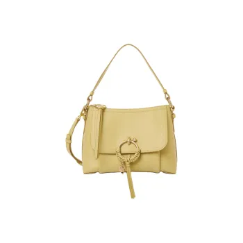 See By Chloe JOAN Series Grain Cow Leather Handbag, Shoulder Bag, Crossbody Bag Trumpets Women's Yellow Green