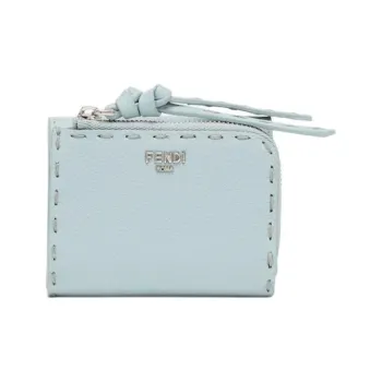 FENDI Peekaboo Calfskin Wallet Micro Women's Light Blue