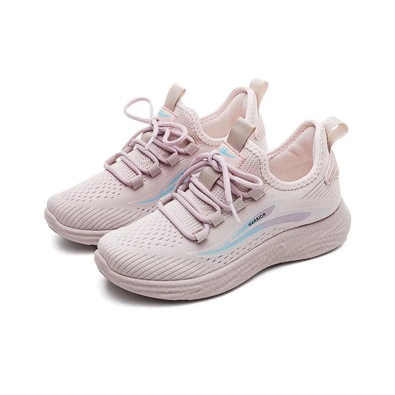 Warrior Wear-Resistant Breathable Height Increasing Low-Top Running Shoes Women's Pink-1