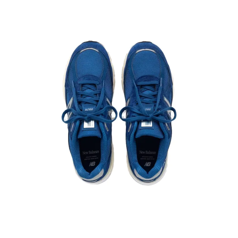 AIME LEON DORE x New Balance NB 990 V4 Wear Resistant Low Top Casual Running Shoes Men's Blue-3