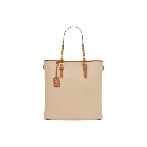 SAINT LAURENT Leather Tote Bag, Shopping Bag, Handbag Women's Desert Dust Tone Brick