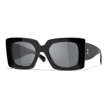 CHANEL Sunglasses Women's Black