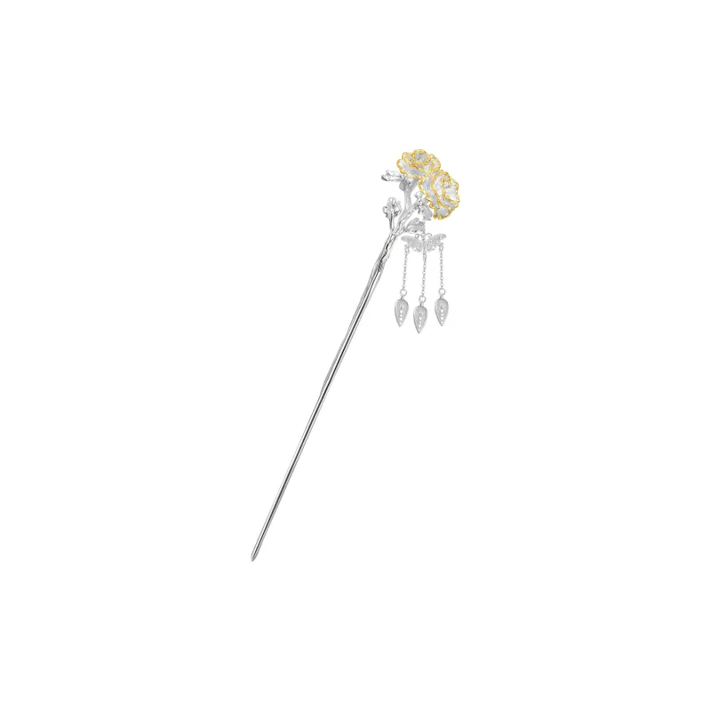 Hurry That Year 925 Sterling Silver Hairpins Women's-3