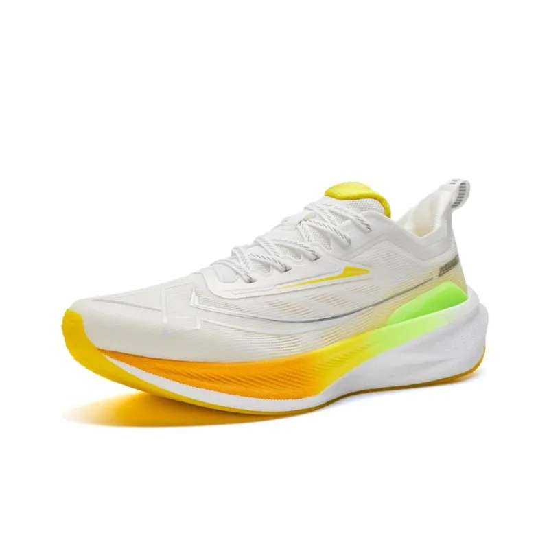 XTEP Two Thousand Kilometers 2.0 Running Shoes Men Low Top Sail White/Fluorescent Lime Green-2