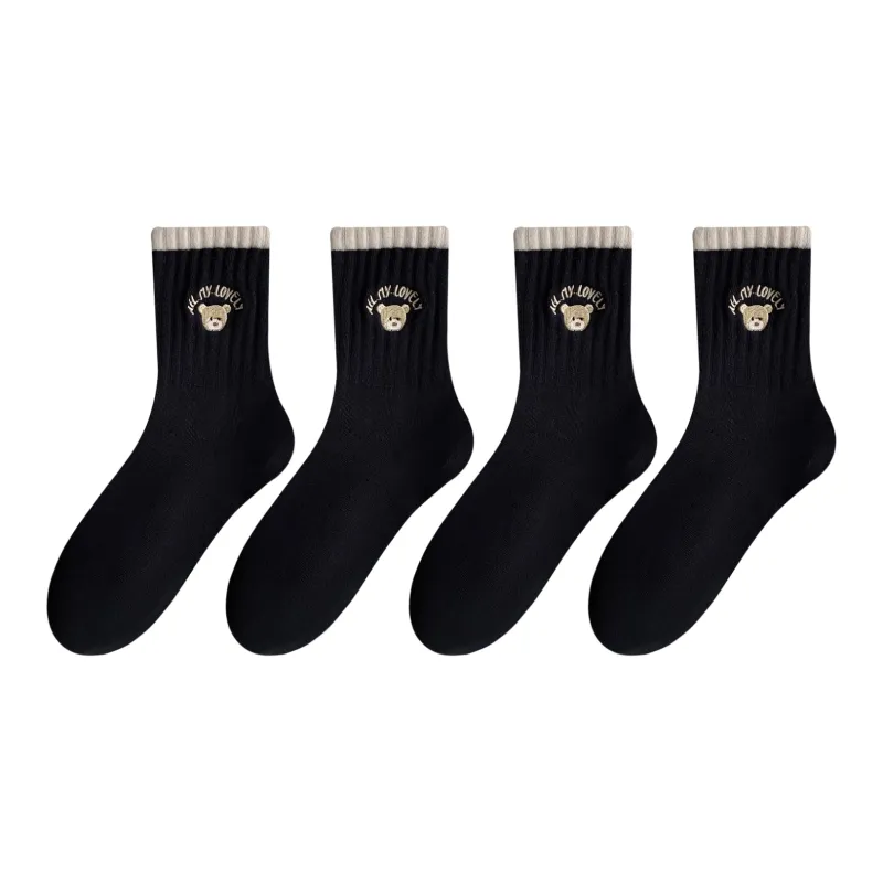 XXLLG Mid Calf Socks Women's 4 Pack-8