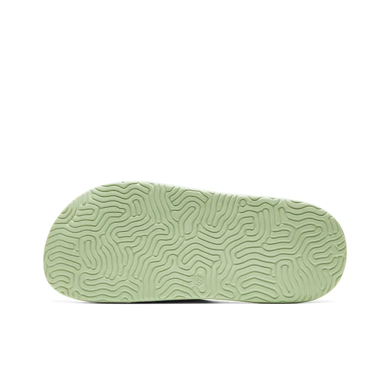 PEAK Guochuang Series Rubber Sole Quiet Slide Slippers Men's Pea Sprout Green-4