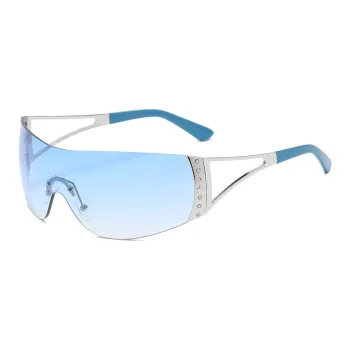 SOMAN Metal Irregular Shape Sunglasses Unisex Silver White Gunmetal Gold Pink
