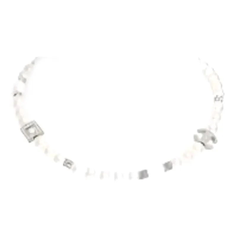 CHANEL Pearl Necklaces Women's Silver-0