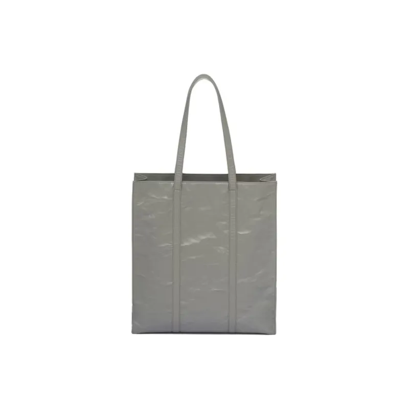 PRADA Leather Tote Bag Shopping Bag Handbag Medium Size Women's Slate Gray-1