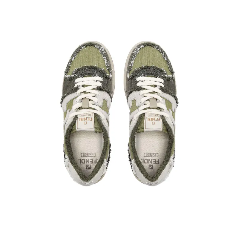 FENDI Logo Detailed Low Top Sneakers-3