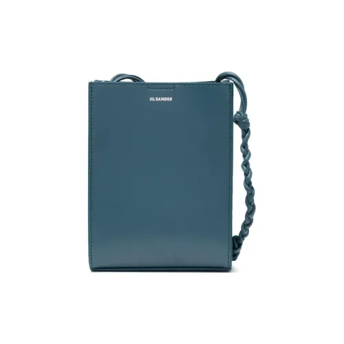 JIL SANDER Tangle Calfskin Crossbody Bag, Shoulder Bag Unisex Teal