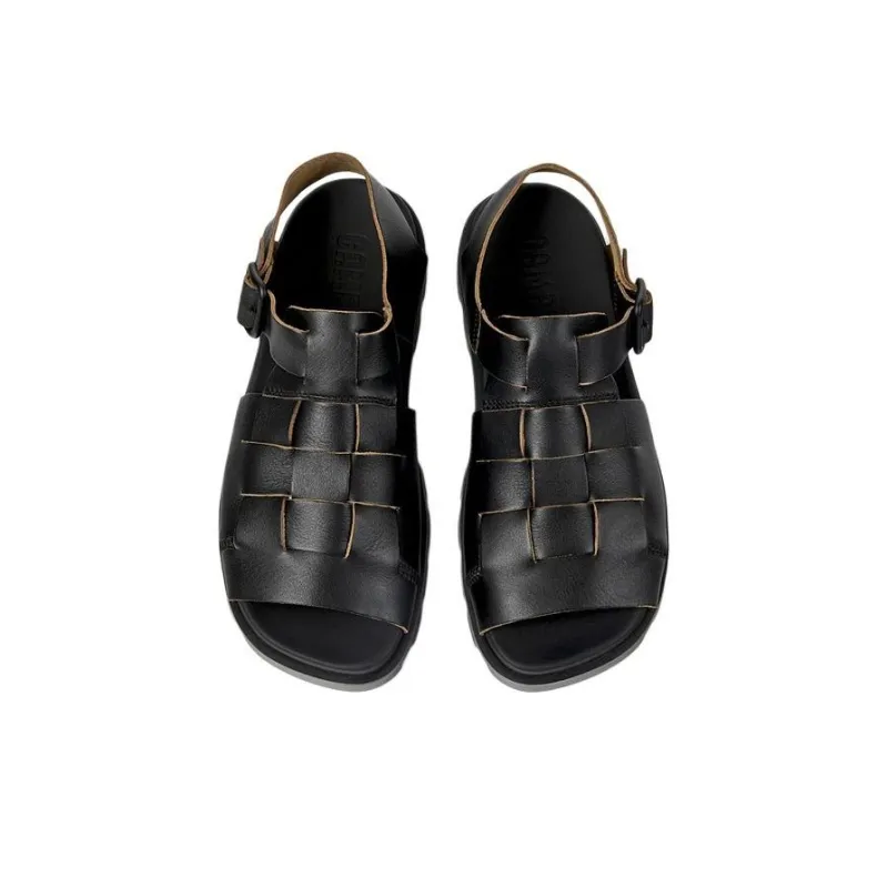 CAMPER Merco Woven Leather Sandals-3