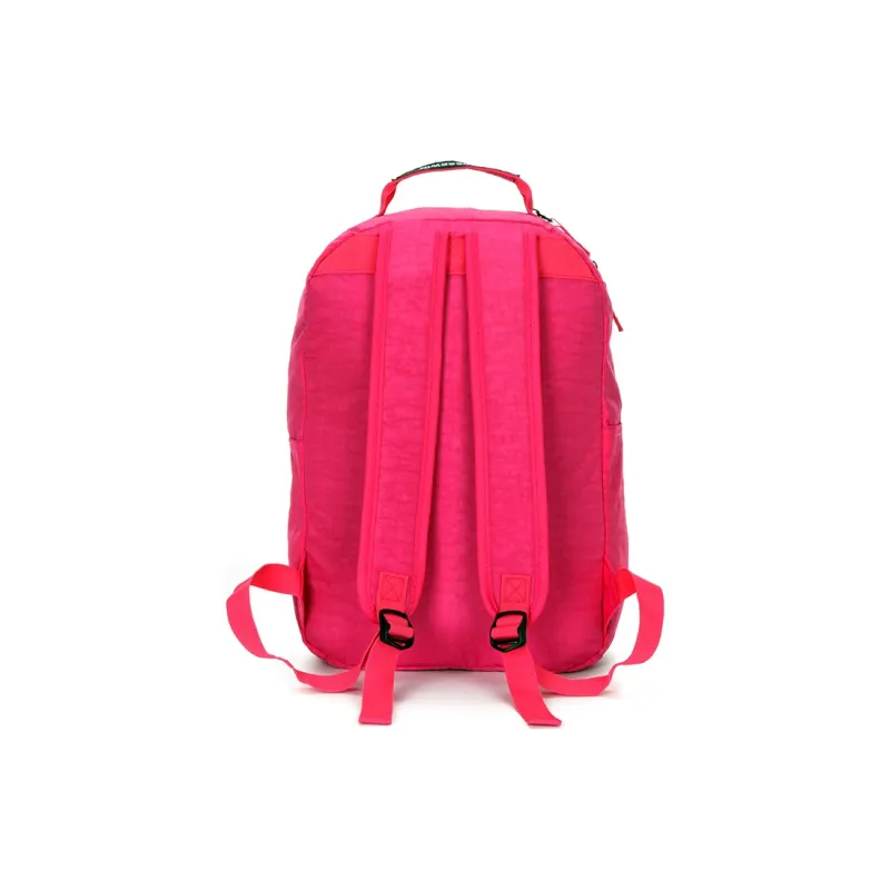 SUISSEWIN Polyester Students' Laptop Backpack Regular Unisex Green/Black/Rose Red-15