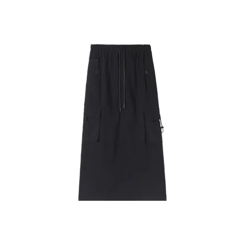 HIPPIEMISS Casual Long Skirts Women's Black