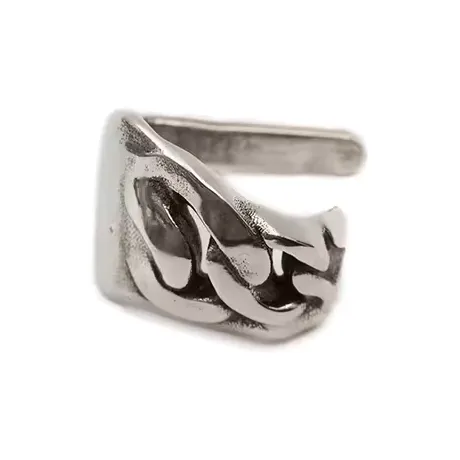 Alexander McQueen Brass Clip-On Earrings Men's Silver-1