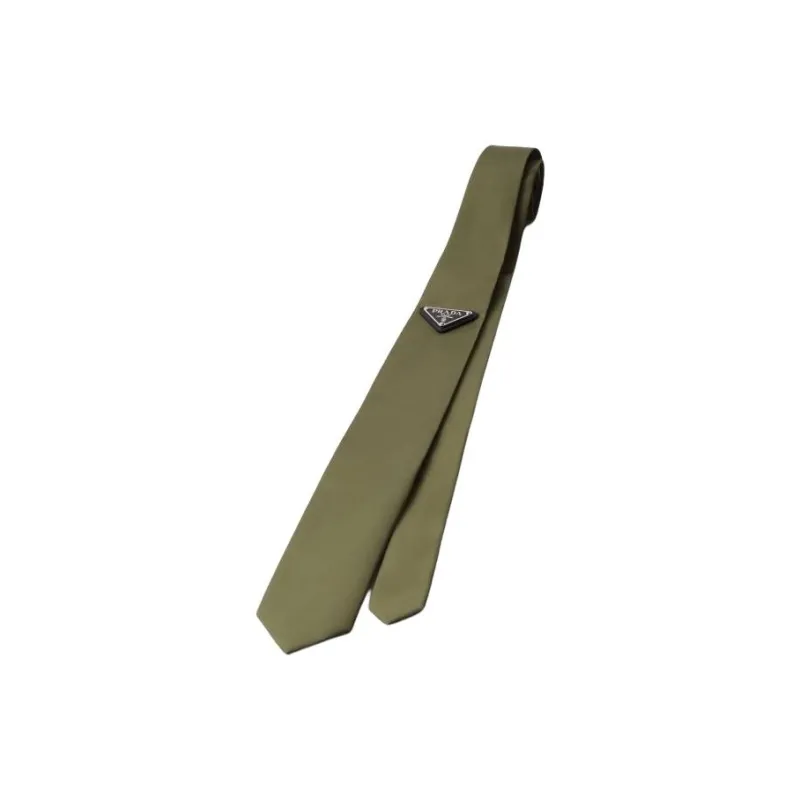 PRADA Triangle Logo Tie-1