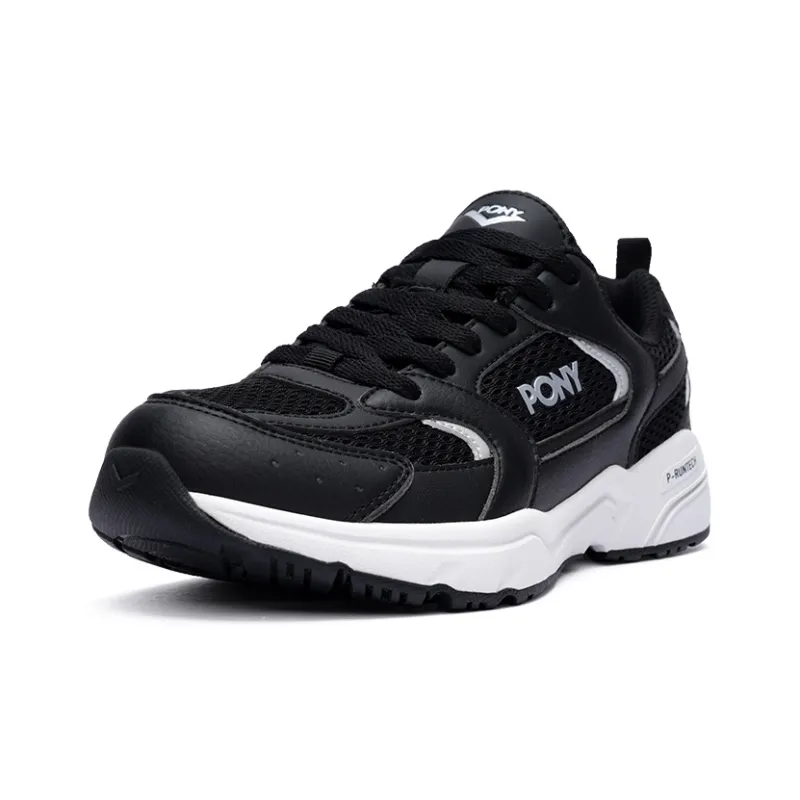 PONY Cushioning Breathable Low Top P RUNTECH Running Shoes Unisex Black-1