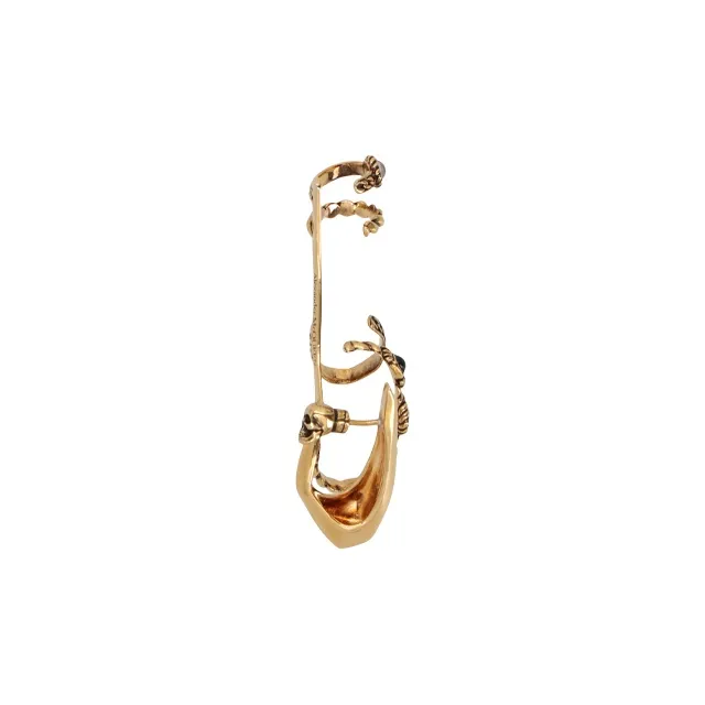 Alexander McQueen Clip On Earrings Women's Gold-1