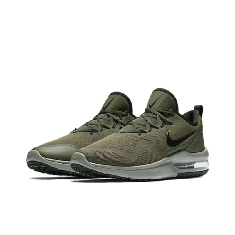 Nike Durable Breathable Low Top Running Shoes Men's Green-2