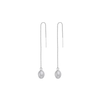 AAJF S925 Silver Drop Earrings Women's