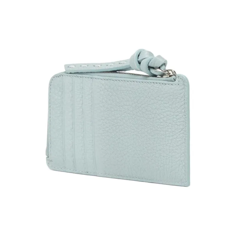 FENDI Peekaboo Calfskin Card Holder Women's Light Blue-1