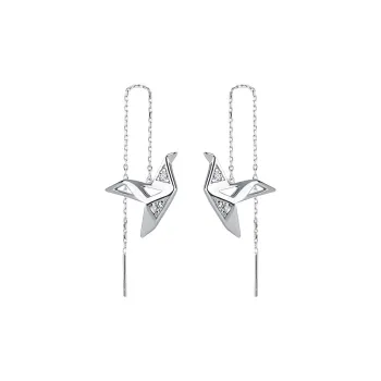 TRVMOE 999 Fine Silver Drop Earrings Women's