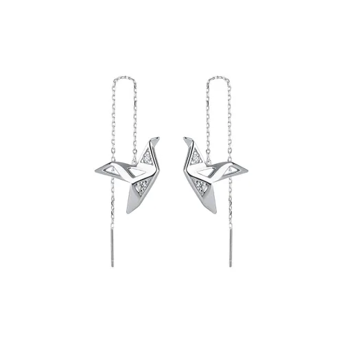 TRVMOE 999 Fine Silver Drop Earrings Women's
