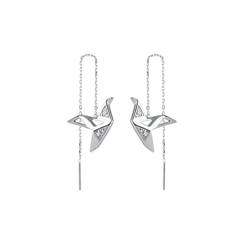 TRVMOE 999 Fine Silver Drop Earrings Women's-0