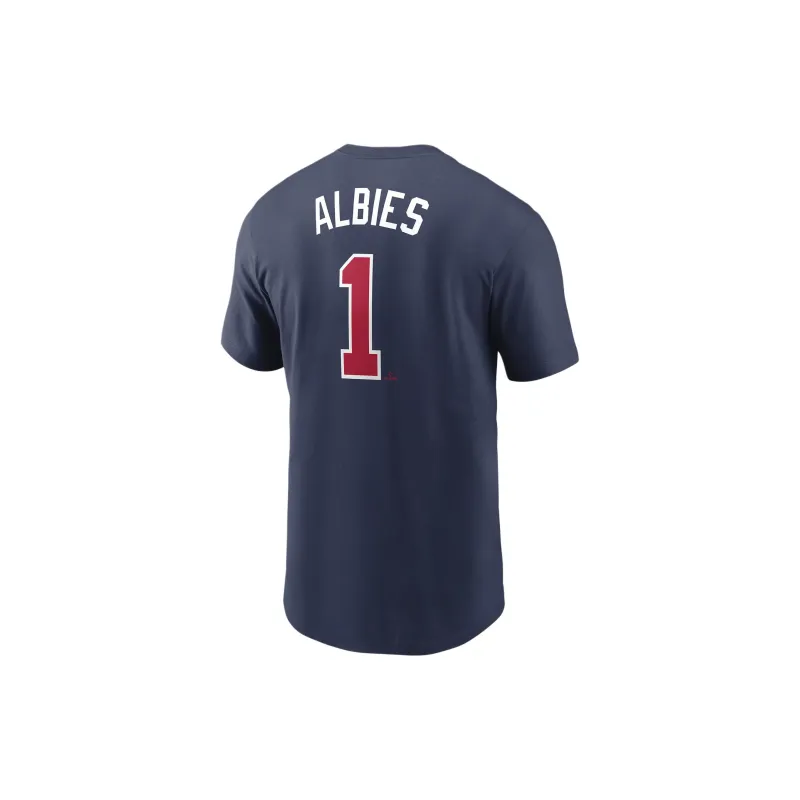 Nike Ozzie Albies Atlanta Braves Fuse T-Shirt Men's Marine Blue-1