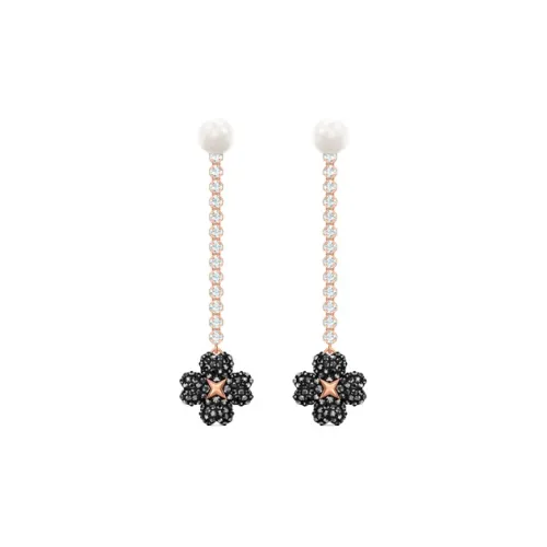 Swarovski Drop Earrings Women's Black