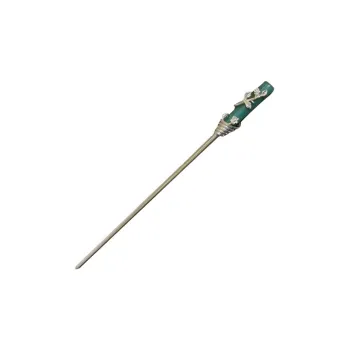 Kelanxi Alloy, Resin Hairpins Women's Green, Silver
