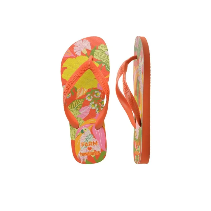 FARM RIO x Havaianas Flip Flops Women's Orange-3