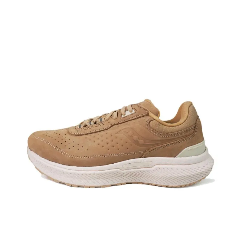 Saucony Cushioning Anti Slip And Wear Resistant Low Top Casual Running Shoes Unisex Brown White-0