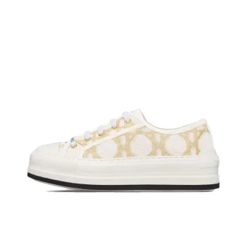 DIOR Walk'n'Dior Low Top Skateboard Shoes Women's White Gold