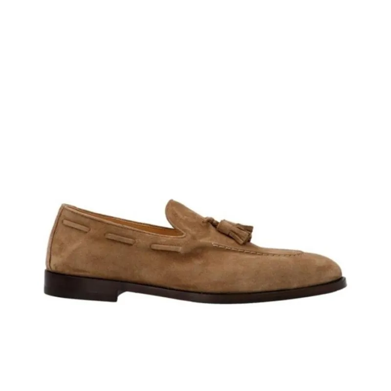 Brunello Cucinelli Slip On Almond Toe Tassel Loafers-1