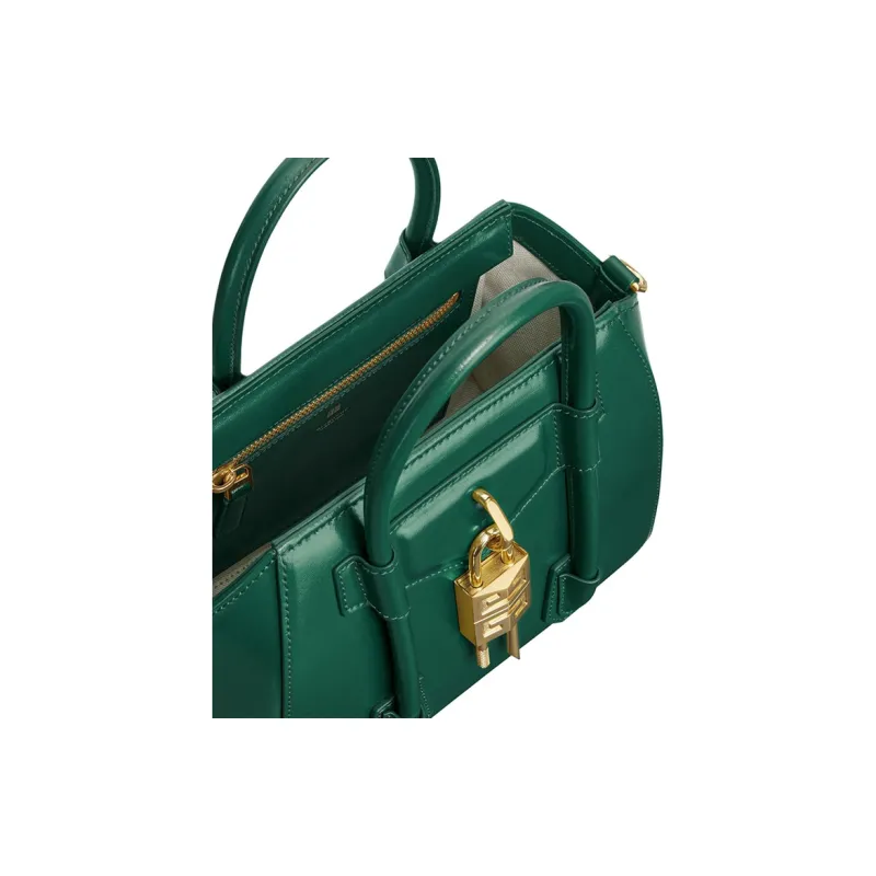 GIVENCHY Antigona Lock Cow Leather Handbag Mini Women's Emerald Green-4