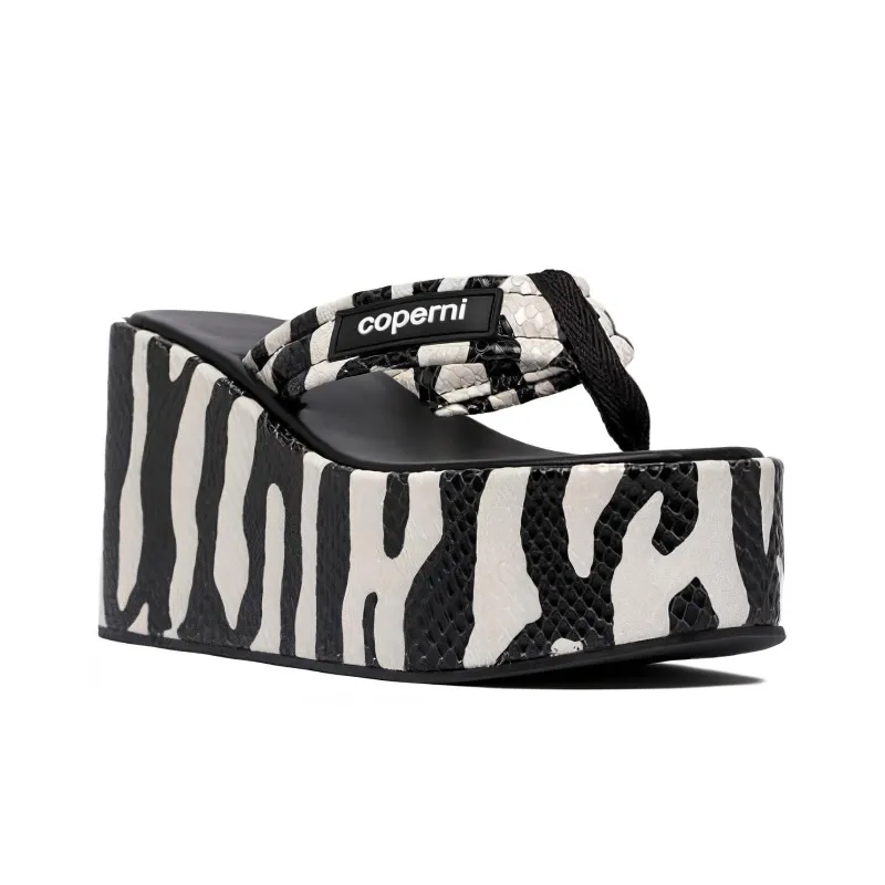 COPERNI Zebra-print 100mm Wedge Sandals-2