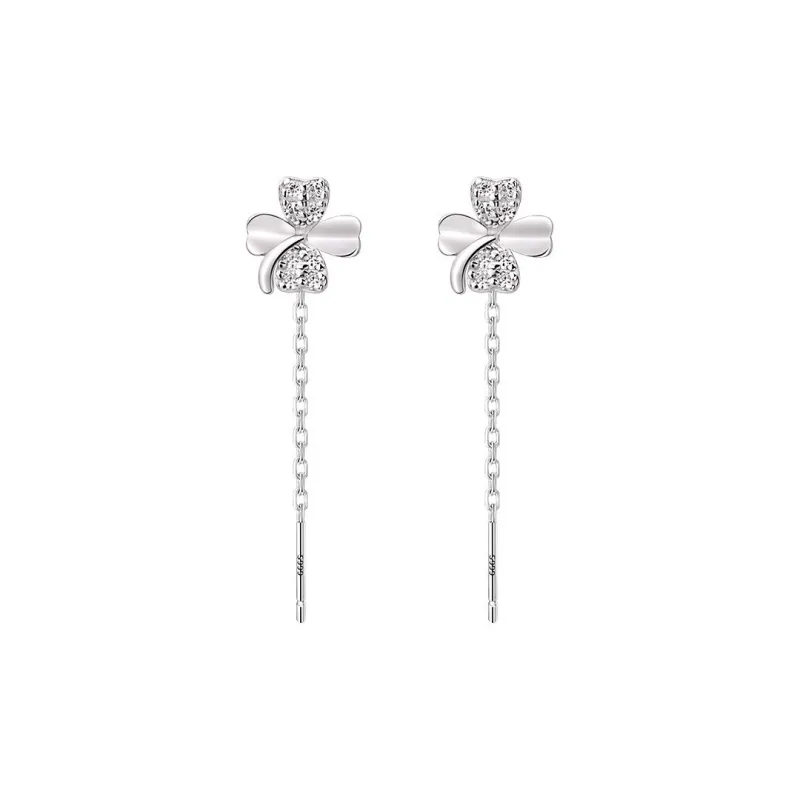 AWD S999 Fine Silver Drop Earrings Women's Silver-0