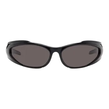 Balenciaga Nylon Irregular Shape Sunglasses Men's Black