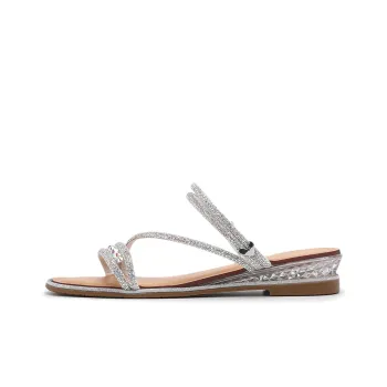 SATURDAY MODE Slide Slippers Women's Silver