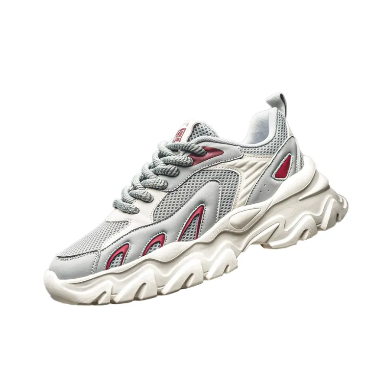GONG NIU JU REN Anti-Slip Wear-Resistant Low-Top Chunky Sneakers Unisex-5