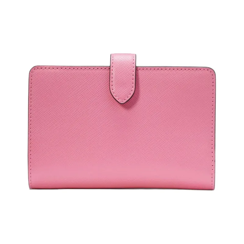 Kate Spade Saffiano Leather Wallet Medium Size Women's Blossom Pink Red-1
