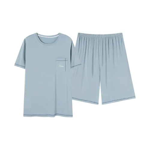 Follow The United States Pajama Set Men's Light Blue