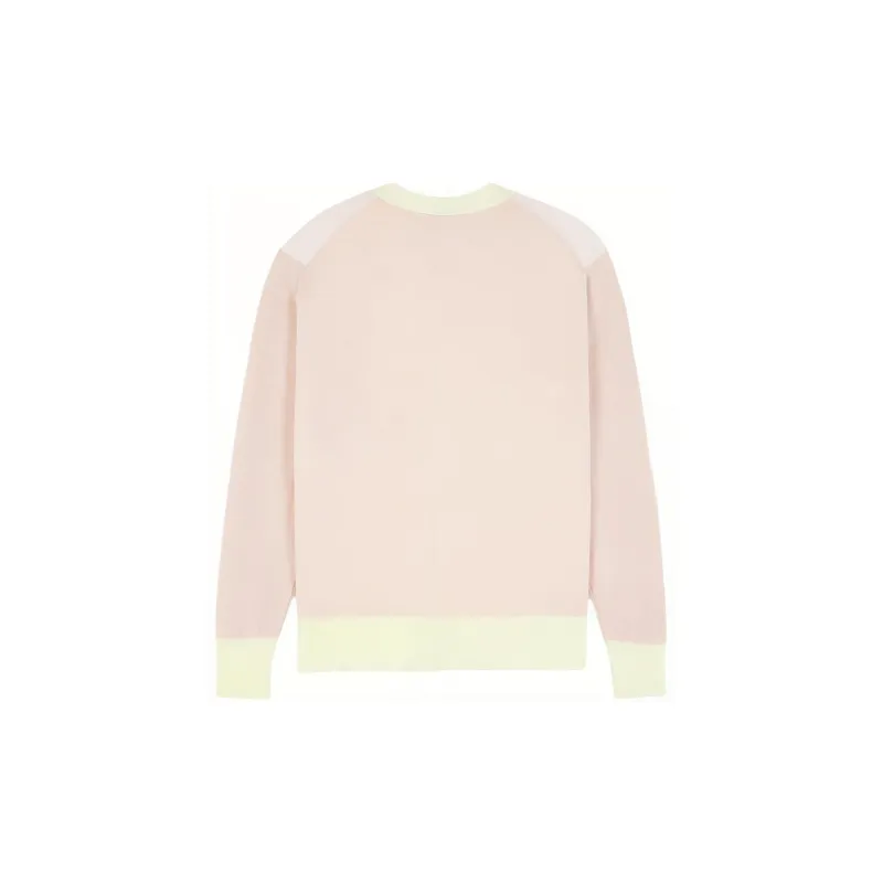 Maison Kitsune Baby Fox Patch Color Block Knit Cardigan-1