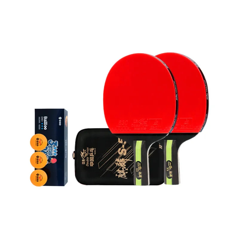 DOUBLEFISH Ping Pong Paddles Unisex Black/Red-6