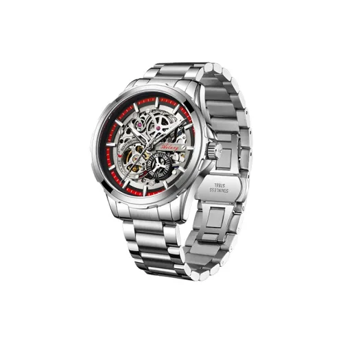 AILANG Automatic Mechanical Movement Men's Watches Red Watch Dial